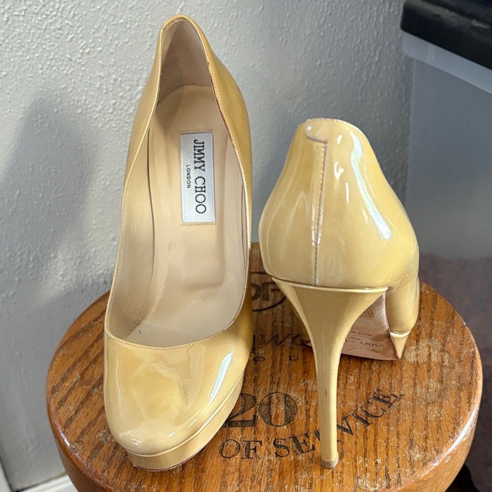 Jimmy Choo Glossy Yellow Heels